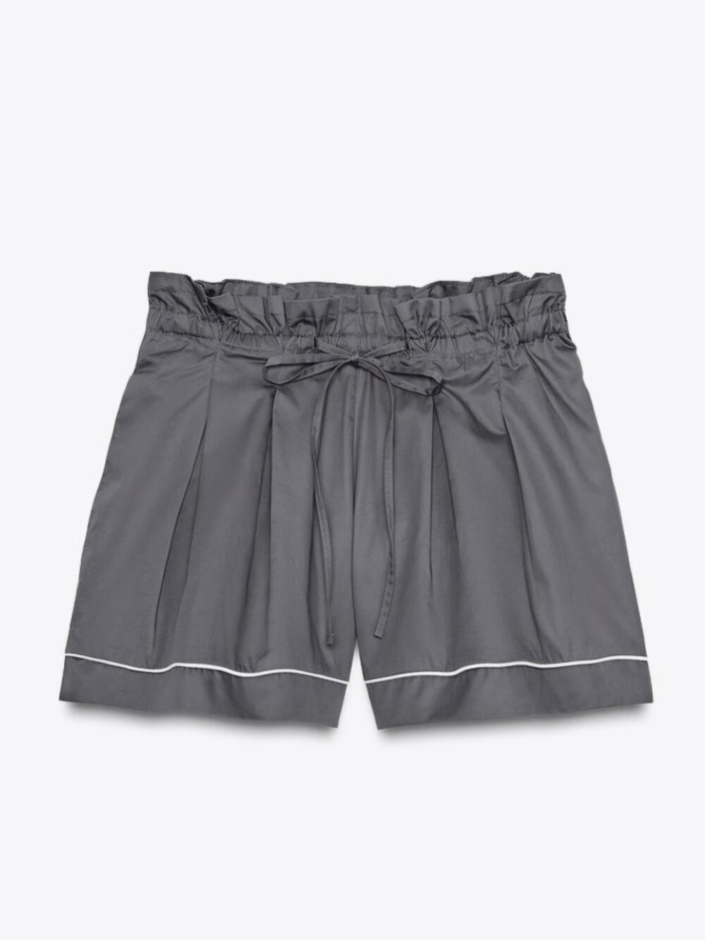 NWT Zara Women's Piping Detail Volume Shorts Washed Petrol 1255/535/414 Size M - Picture 8 of 9